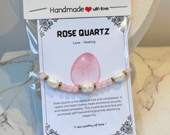 Adjustable Beaded Gemstone & Pearls Bracelets gift for her, boho style