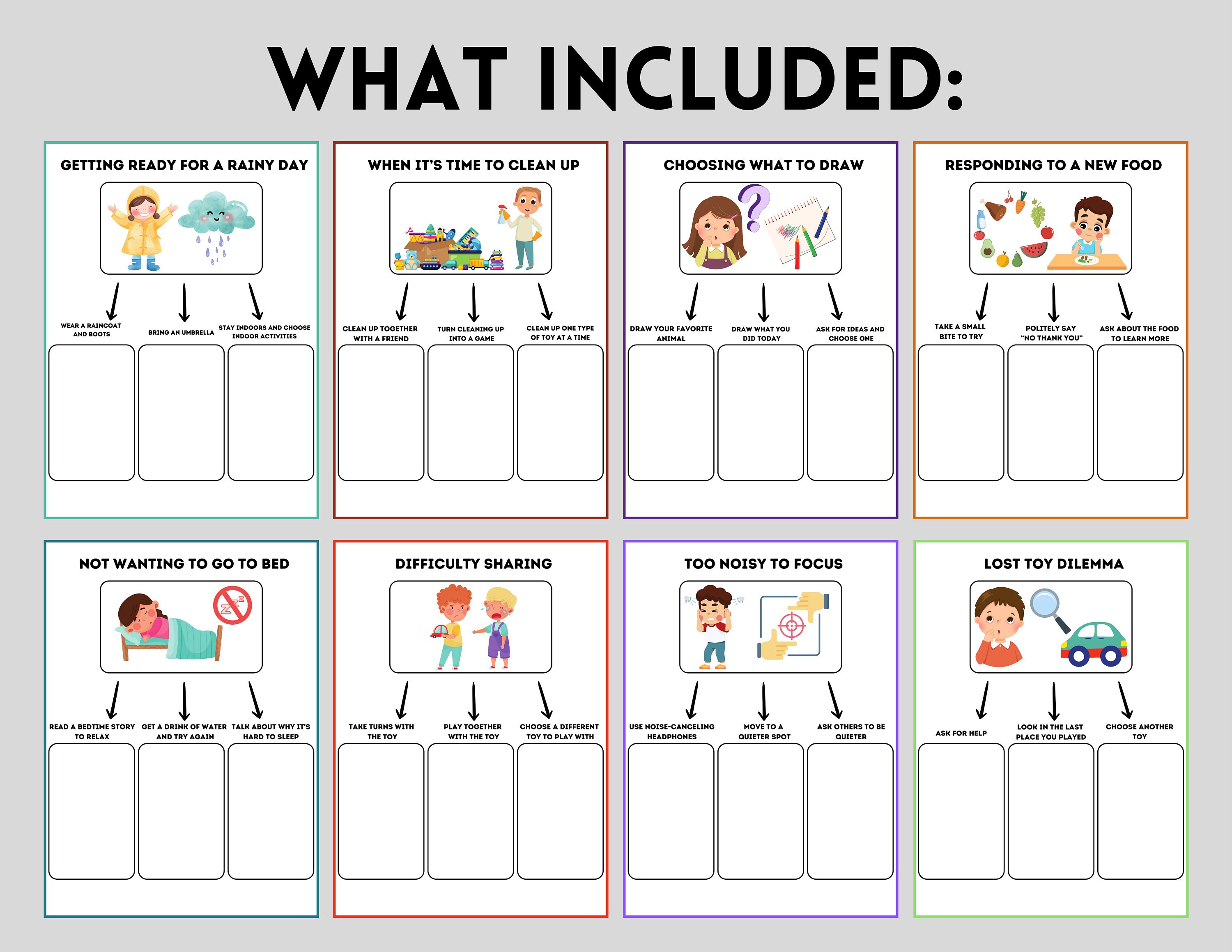 Talking Problems Problem Solving Cards Printable Kids Activity Learning PDF - Etsy