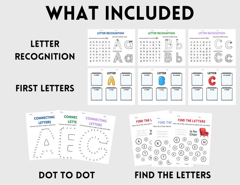 Alphabet Workbook 260 Pages | Letter of the Week Preschool Workbook ...