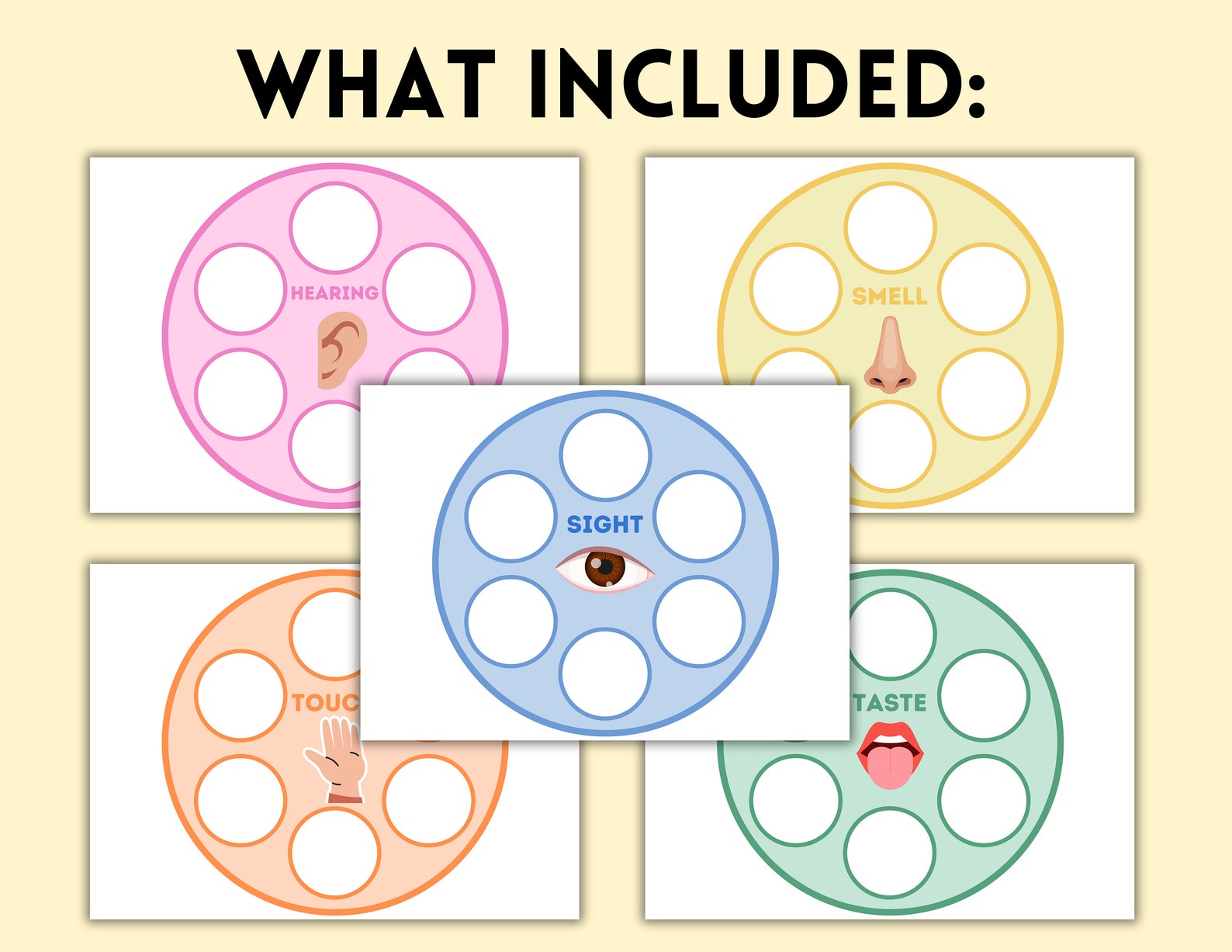 Five Senses Sorting Activity – Preschool Learning (printable) - Etsy