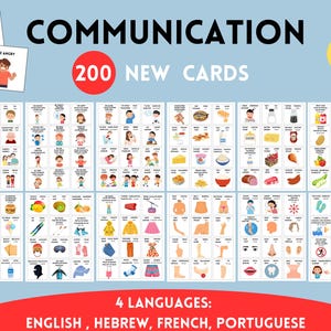 Communicatiekaarten / Non-verbale afdrukbaar / Autismecommunicatie / Non-verbale communicatie / Senioren autisme / Logopedie / 4 talen