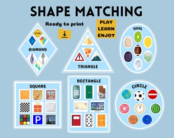 Shape Matching Activity, Shapes Printable, Learning Shapes, Toddler Activity, Shapes Activity, Montessori Shapes, Preschool Shapes, Pre-K