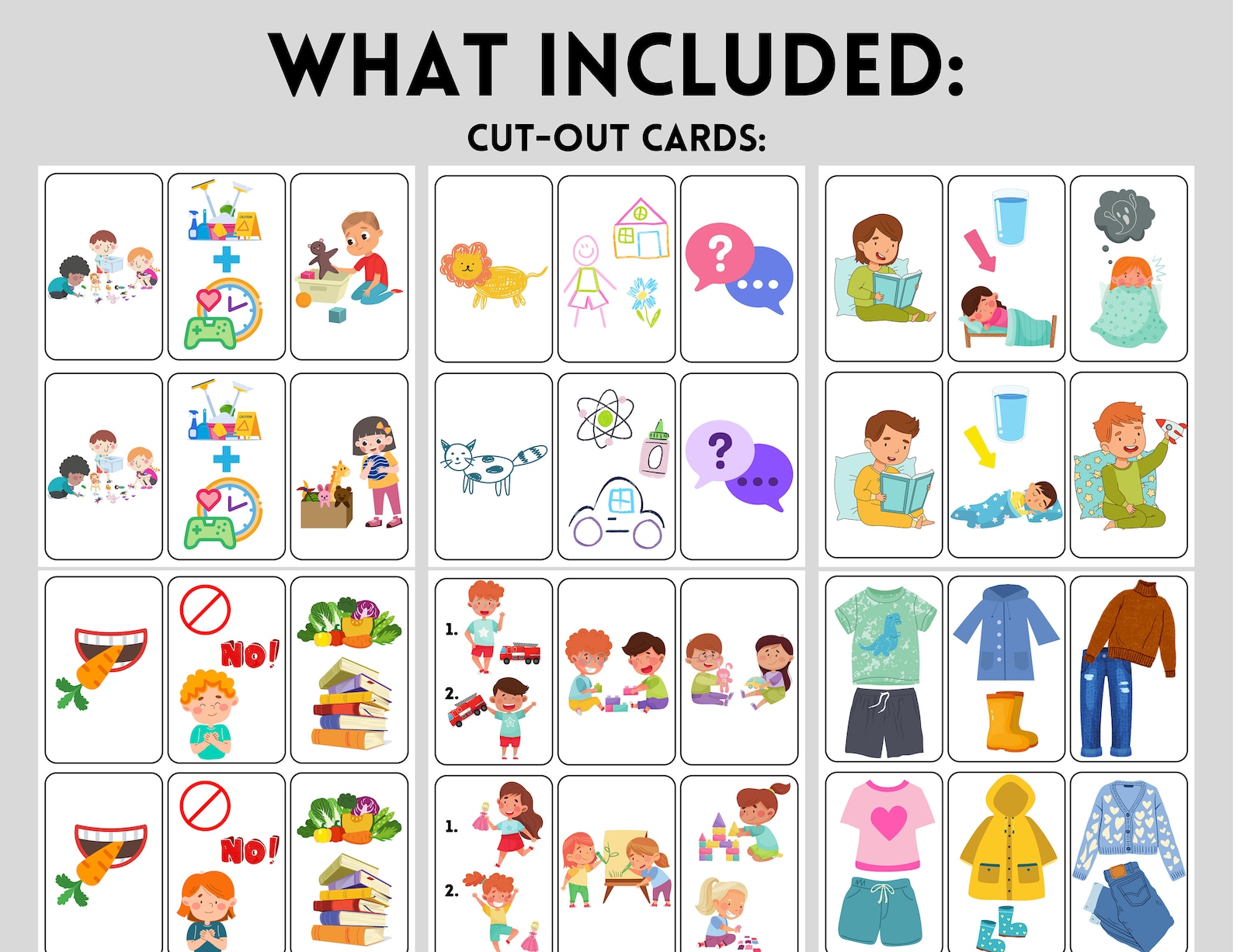 Problem Solving Cards Printable Kids Activity Learning PDF - Etsy