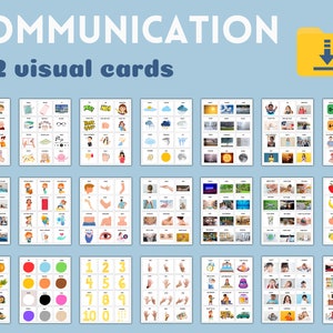 Non-verbale communicatie visuele kaarten afdrukbaar / Autismecommunicatie / Non-verbale communicatie / Senior Autisme / Logopediematerialen
