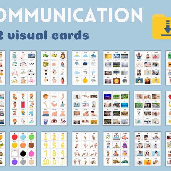 Non Verbal Communication Visual Cards Printable / Autism Communication / Nonverbal Communication / Senior Autism / Speech Therapy Materials