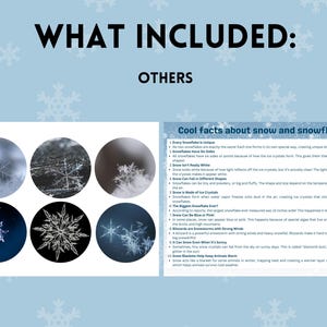 Snow Unit Study Printable Homeschool Activities PDF - Etsy