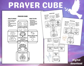 Prayer Cube | Prayer Craft | Prayer Cube for Kids | Prayer Game | Prayer Activities | Toddler Activities | LDS Prayer Activity