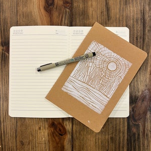 Block Printed Notebook—Notebook—Block Print—Handmade