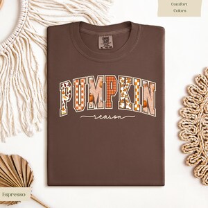 Pumpkin Season Comfort Colors Shirt | Fall Patchwork Tee