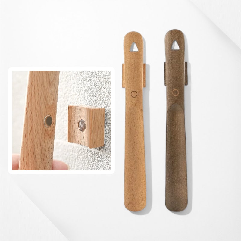 30cm Wooden Short Handle Magnetic Shoehorn | Long Shoe Spoon | Horn For Shoes| Simpified Hook | Eco friendly Shoe Horn | Shoe Horn