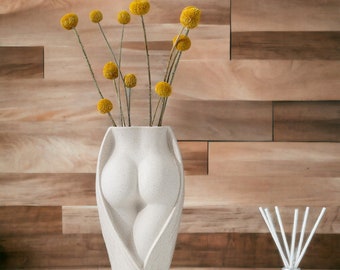 Greek Body Vase Ceramic, Curvy Concrete Flower Vase, Modern Home Decor, Luxury Modern Body Vase, Flower House warming Gifts for Her