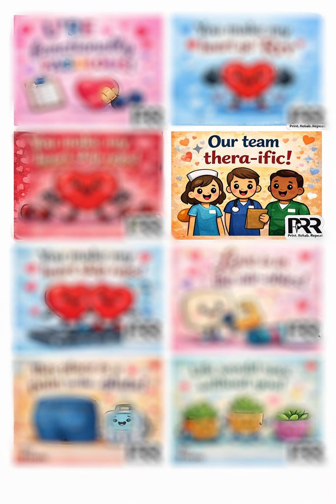 Valentine's Day Cards for OT, SLP, & PT- Rehab Staff Appreciation ...