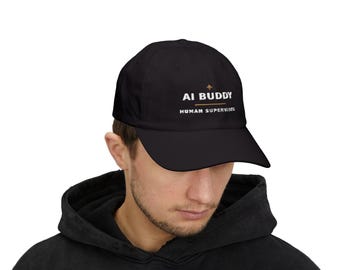 AI Buddy Embroidered Cap Funny Tech Gift - Darker Colours