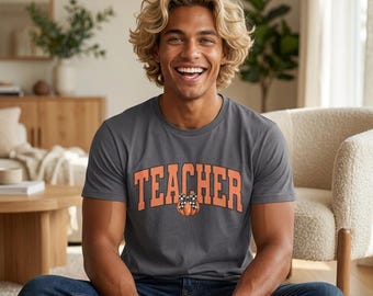 Teacher Pumpkin Tee | Fall Teacher Shirt, Halloween Classroom Apparel