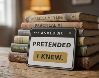 Asked AI Pretended I Knew Mouse Pad, Funny Office Gift for Tech Nerd or Coworker