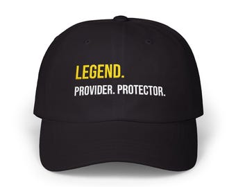 Embroidered Dad Hat, Legend Provider Protector Cap, Father's Day Gift