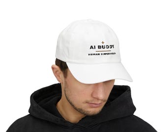 AI Buddy Embroidered Cap Funny Tech Gift - Lighter Colours