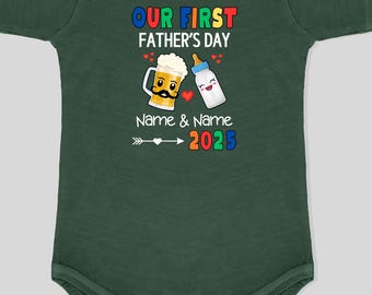 Comfort Colors Our First Father's Day Shirt: Custom Matching Dad Gift