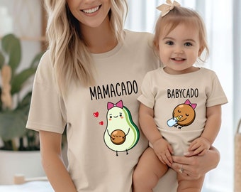 Mamacado and Babycado Shirts, Mommy and Me Shirts, Babycado Shirt, Papacado Shirt, Avacado Family Shirts, Daddy and Me Shirts, Family Tee