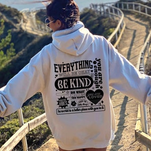 Everything Will Be Okay Hoodie, Aesthetic Mental Health Be Kind Hoodie, Self Growth Hoodie, Positive Hoodie, Therapy Hoodie, Mental Hoodie
