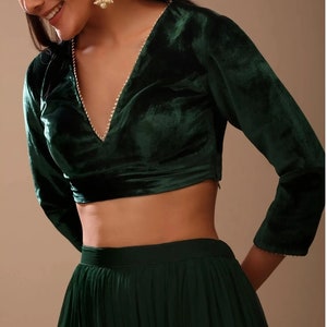 readymade velvet blouse online shopping