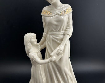 Lenox Mother and Daughter Porcelain Sculpture Read Me a Story
