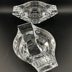 Nambe Crystal Candle Holders Set of Two