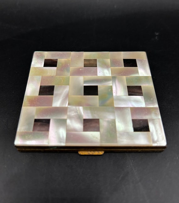 Vintage Mother of Pearl Inlay Compact
