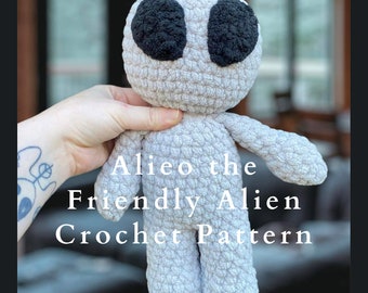 PDF Pattern- Alieo the Friendly Alien, Alieo the Friendly Alien Crochet Pattern, Alien Crochet Pattern, Alien Pattern