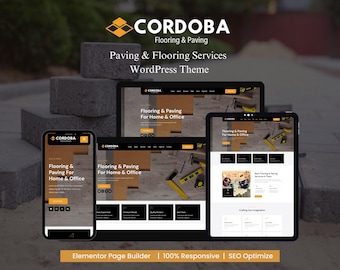 Motyw Cordoba WordPress: Usługi brukarskie i podłogowe, Elementor Builder