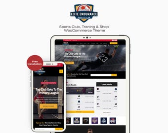 Motyw WordPress Elite Endurance Sports Club: WooCommerce i Elementor