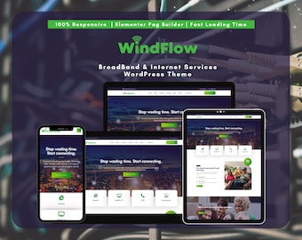 Szablon WordPress Elementor dla dostawcy usług internetowych | Witryna dostawcy usług internetowych | Witryna szerokopasmowa | Witryna dostawcy Wi-Fi | Witryna telekomunikacyjna