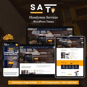 Handyman Website Template: Modern WordPress Theme (Elementor)