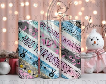 Duck Duck Gang 20oz Skinny Tumbler Sublimation Design, 20oz Tumbler PNG Sublimation Design, Digital Download Design PNG, You&#39;ve Been Ducked