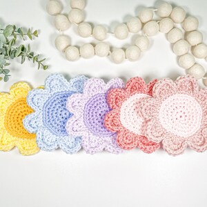 Hello Flower Coaster ~ Crochet Pattern