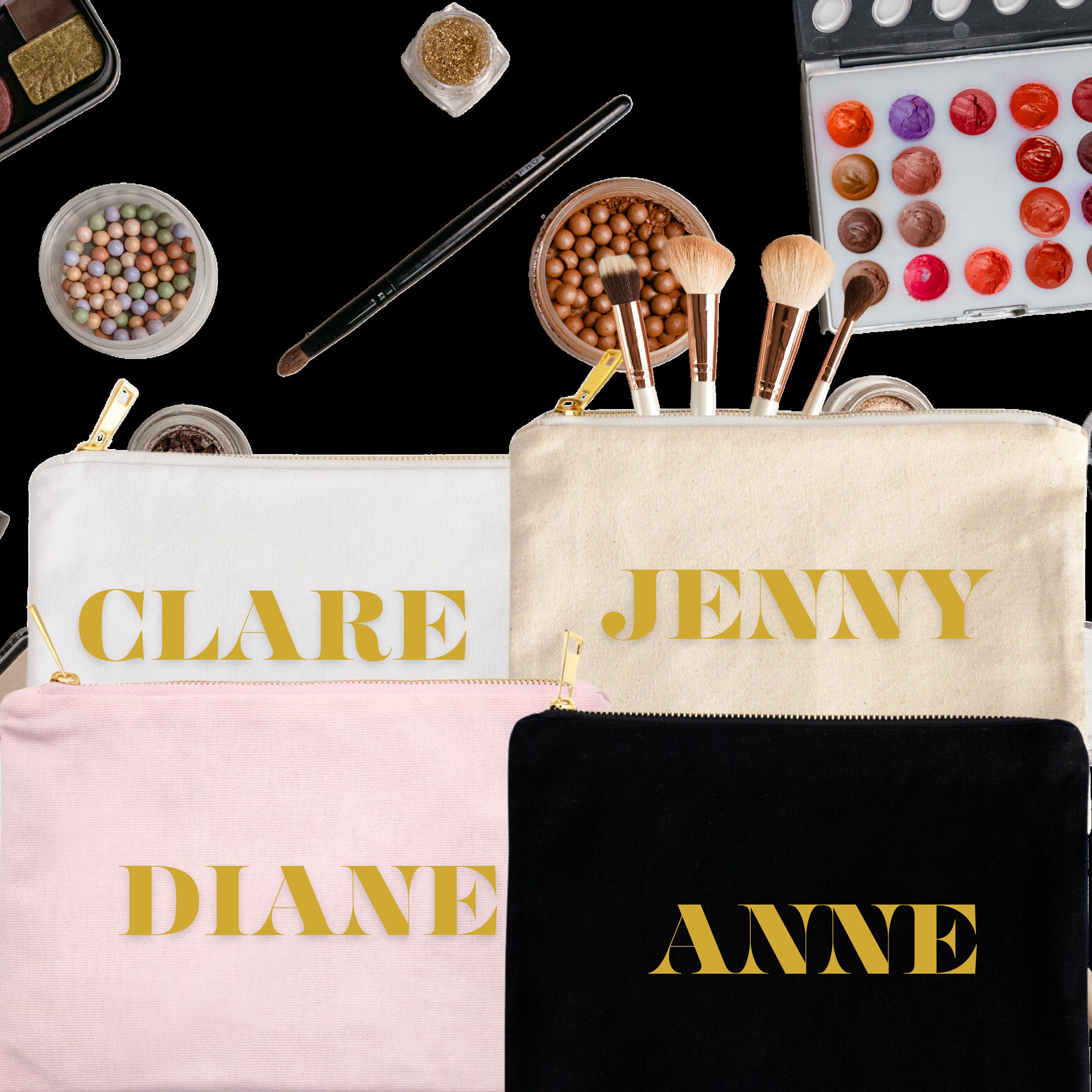 Cosmetic Bag Personalized Cosmetic Bag With Name Beauty Bag Birthday ...