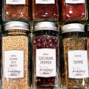 Etichette per barattoli di spezie senza tempo (aglio) / Design dispensa cucina / Modello Canva Scarica stampabile modificabile fai da te