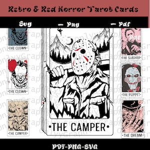 Paquete de cartas de tarot de terror svg, Paquete de cartas de tarot retro de terror svg, Paquete de cartas de tarot de terror svg, Paquete de cartas de tarot retro de terror svg