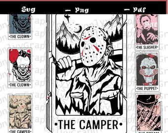 Horror tarot card bundle svg, Horror retro tarot card bundle svg, Horror tarot card bundle svg, Horror retro tarot card bundle svg