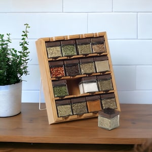 Kamenstein 16 cube store bamboo inspirations spice rack