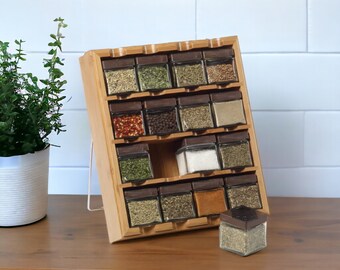 16-Cube Bamboo Spice Rack + Reviews