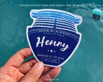 Personalized Family Cruise Door Magnets, Custom Name Cruise Door Decoration, Caribbean Cruise, Mexico Cruise Vacation Souvenir Gifts Cruiser
