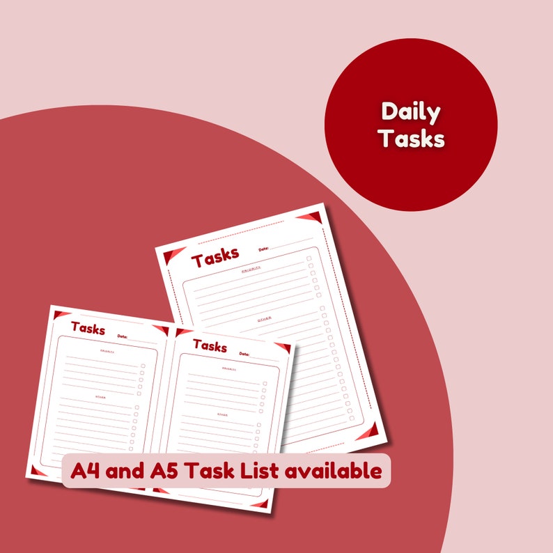 Undated Printable Planner Habit Tracker A4 A5 Daily, Weekly, Monthly ...