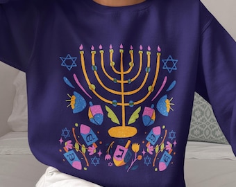 Hanukkah Sweater for Women Hanukkah Sweatshirt Hanukkah Shirt Menorah Hanukkah Gift Chanukah Gift Menorah Hoodie Israel Sweatshirt Chanukah