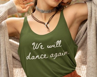 Israel Tank We Will Dance Again Tshirt Nova Festival Women's Tank Support Israel Gift Idea for Her October 7th Judaica Gifts Jewish Gift
