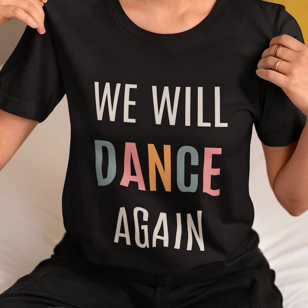 Support Israel TShirt Unisex We Will Dance Again Shirt Benefit Israel Strong Hebrew Quote Hoodie Jewish Gift Judaica Gifts Am Yisrael Chai