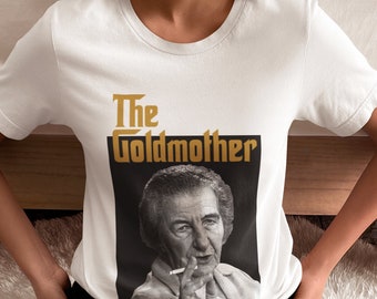 Israël Tshirt Golda Meir Tee Zionistische TShirt Golda Tshirt Voordeel Israël Sterk Shirt De Goldmother T-shirt Joodse geschenken Ik sta bij Israël