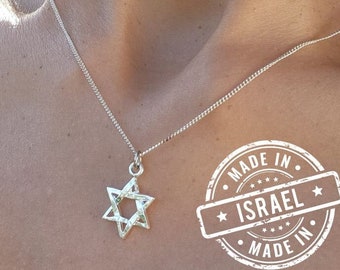 Magen David Necklace Star of David Necklace Israel Necklace Judaica Gift Made is Israel I stand with Israel Jewelry Jewish Jewelry Judaica