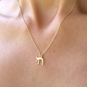 Goldfilled Chai Necklace Israel Jewelry Am Yisrael Chai Jewelry Judaica Jewelry Made in Israel Necklace I stand with Israel Jewish Jewelry