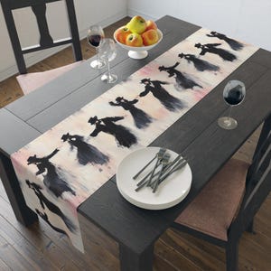 Judaica Gift Hasidic Art Table Runner Cotton Jewish Gift for Home Decor Judaica Gifts Shabbat Israel Gift Table Runner Israeli Artist